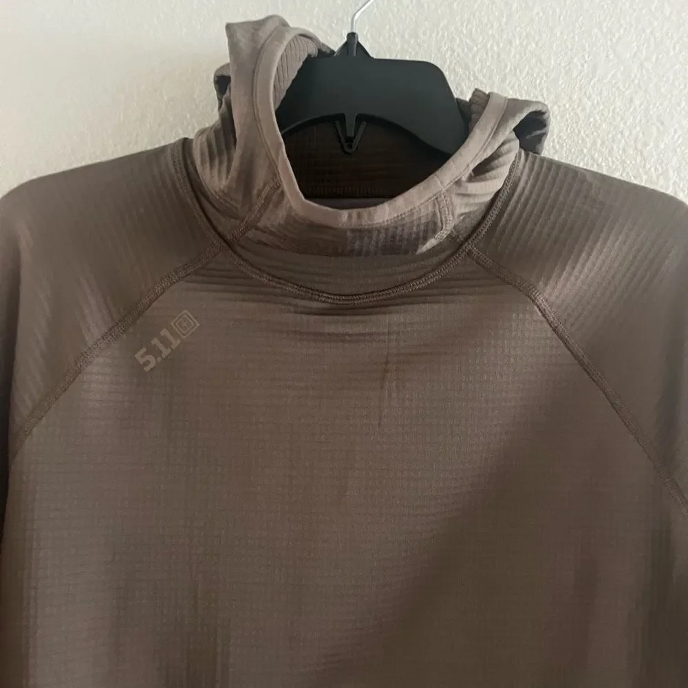 NEW 5.11 Tactical Men's SZ Small Brown Waffle Hoodie - Picture 4 of 15